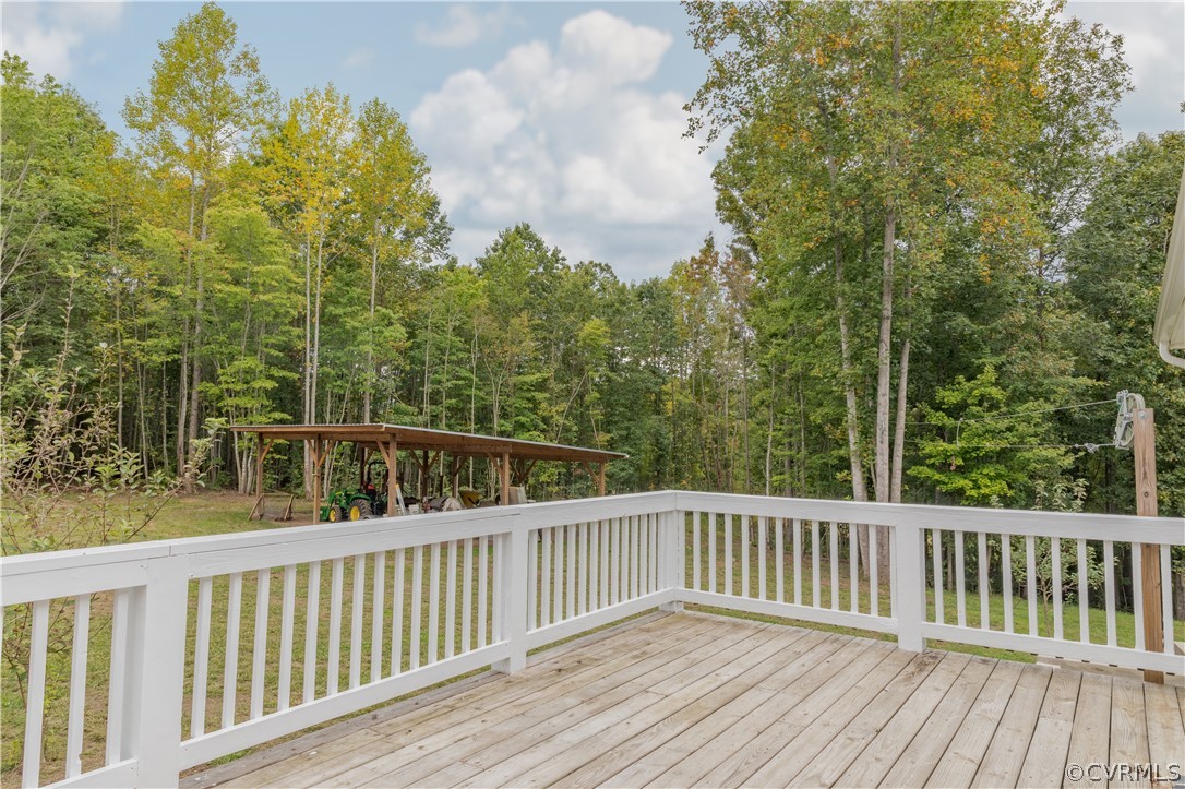 1394 Falls Road Victoria, VA 23974 - Photo 41 of 45 a view of a wooden roof deck