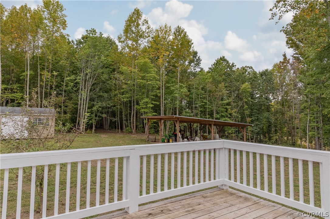 1394 Falls Road Victoria, VA 23974 - Photo 42 of 45 a view of a wooden roof deck