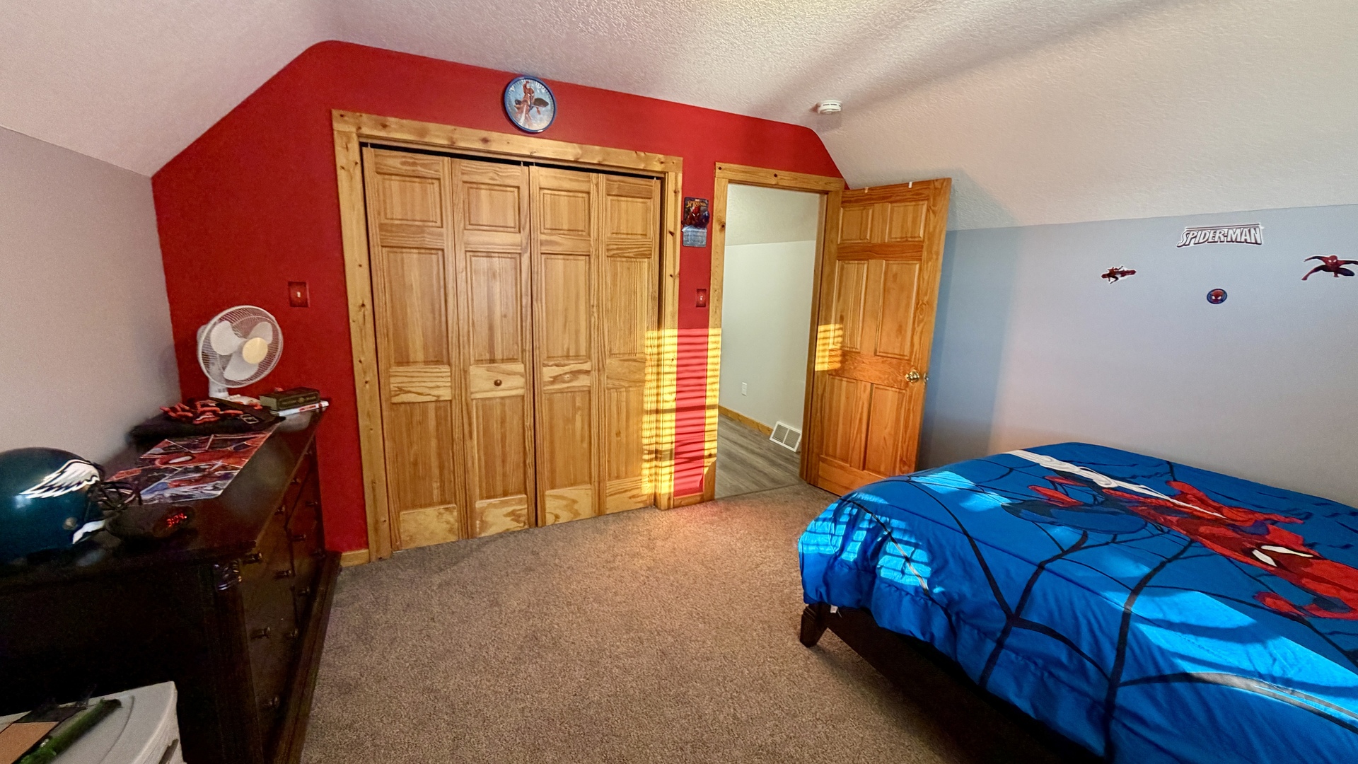 9120 Spring Valley Road Fulton, IL 61252 - Photo 38 of 59 a bedroom with a bed and a closet