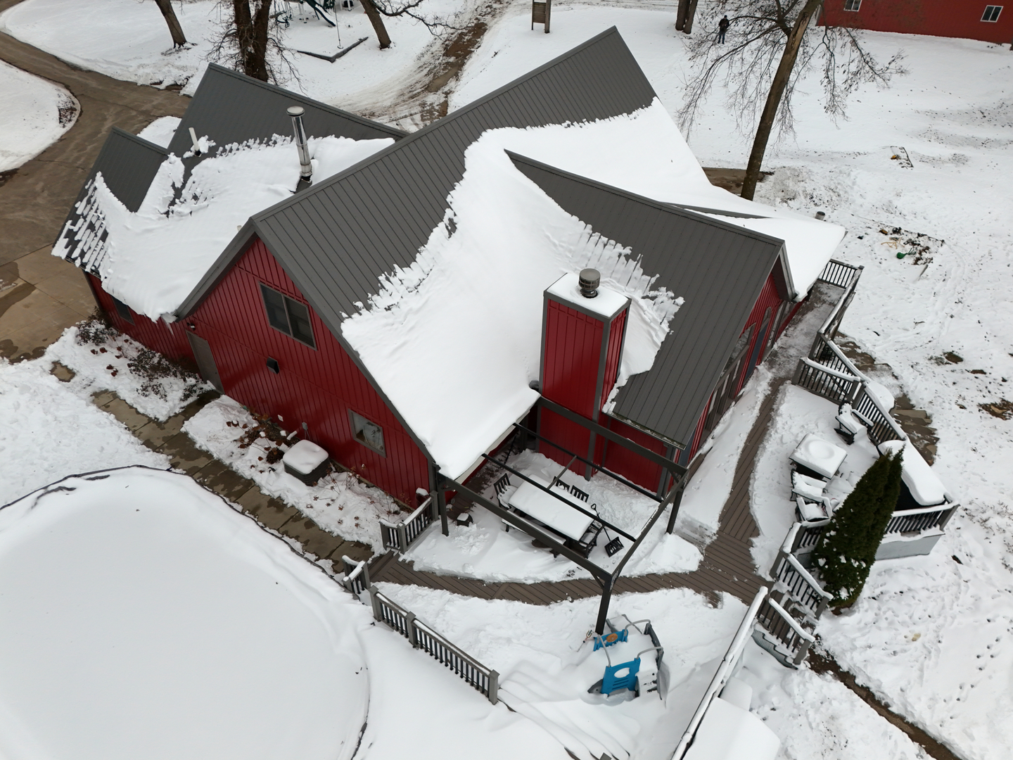 9120 Spring Valley Road Fulton, IL 61252 - Photo 48 of 59 an aerial view of a couch with table and chairs