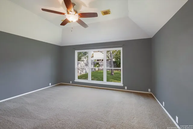 an empty room with a window