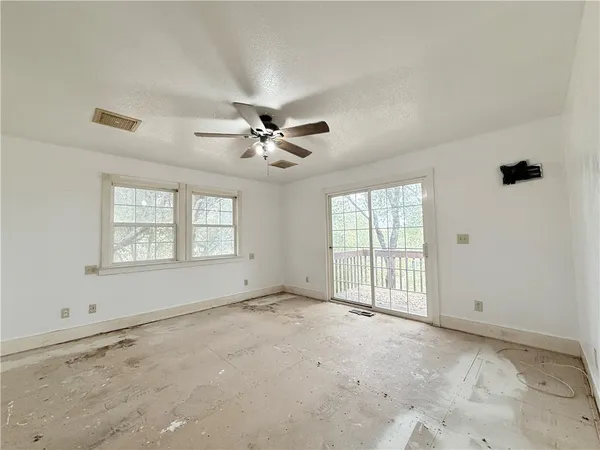 a view of a wooden bench