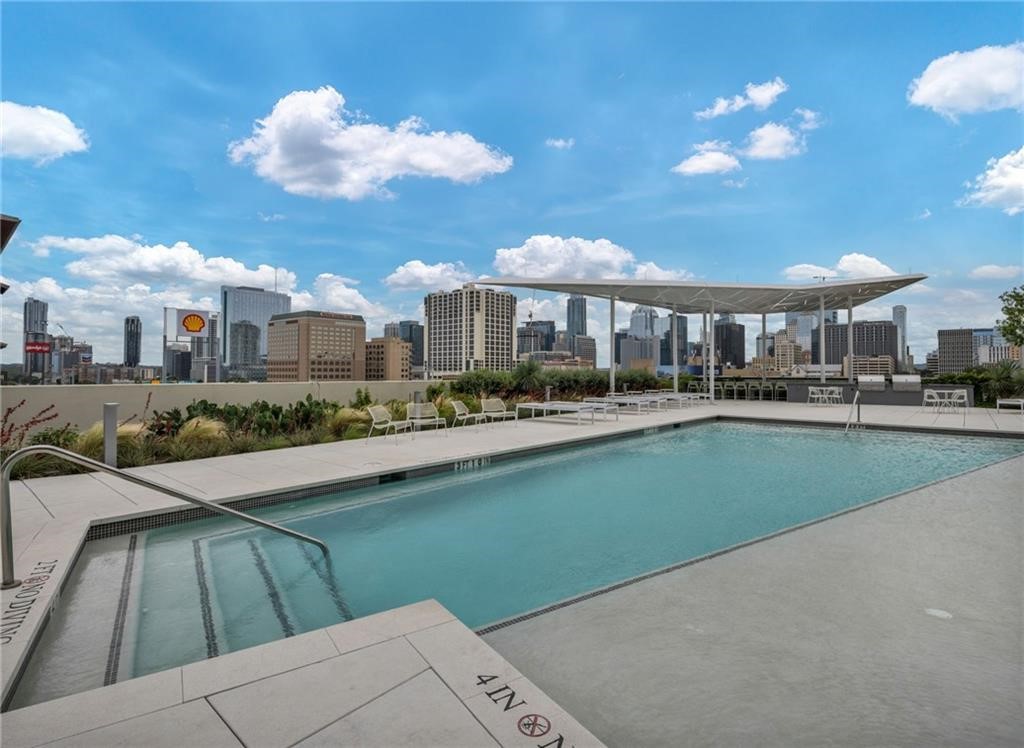 Rooftop Pool with Downtown Austin views