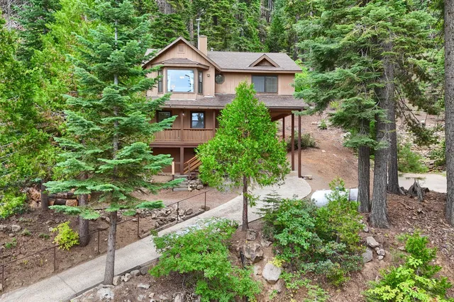 a house view with a outdoor space