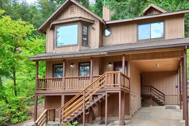 a front view of a house with balcony