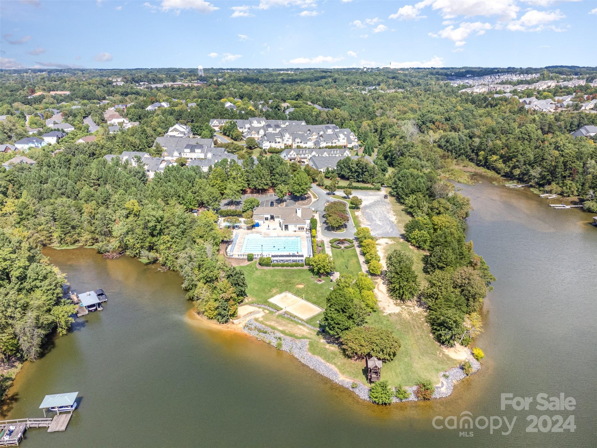 311 Wave Crest Drive Fort Mill, SC 29708 - Photo 42 of 45 an aerial view of residential houses with outdoor space and lake view