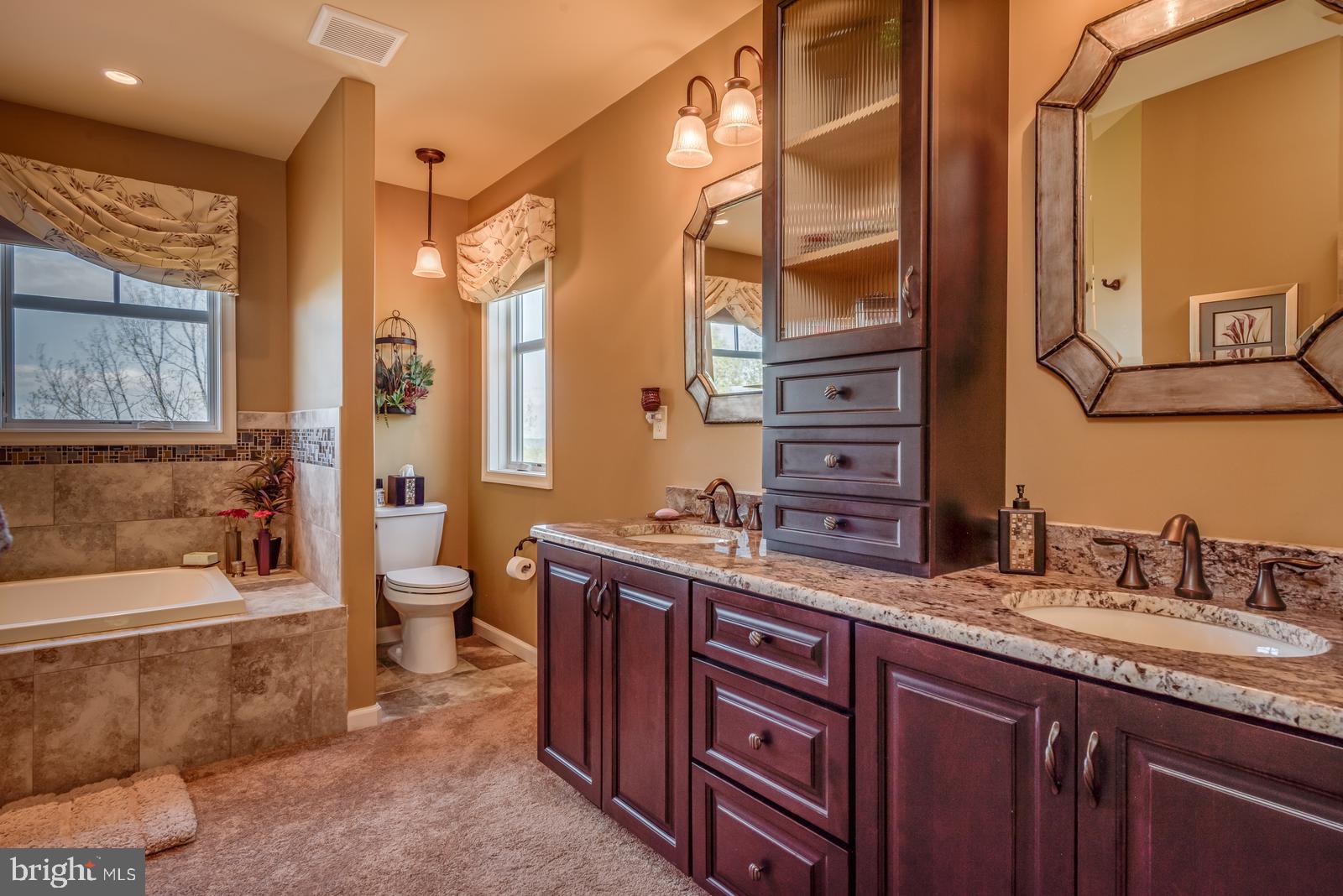 968 Scots Pne Lane Hazleton, PA 18202 - Photo 41 of 95 a spacious bathroom with a granite countertop sink toilet and shower