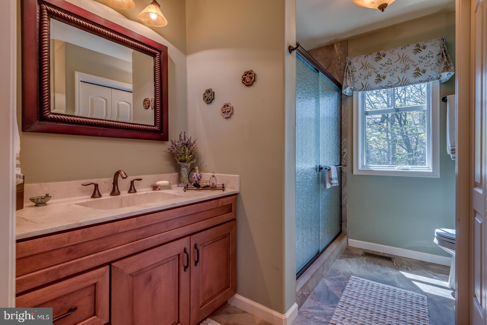 968 Scots Pne Lane Hazleton, PA 18202 - Photo 45 of 95 a bathroom with a sink a mirror and a toilet