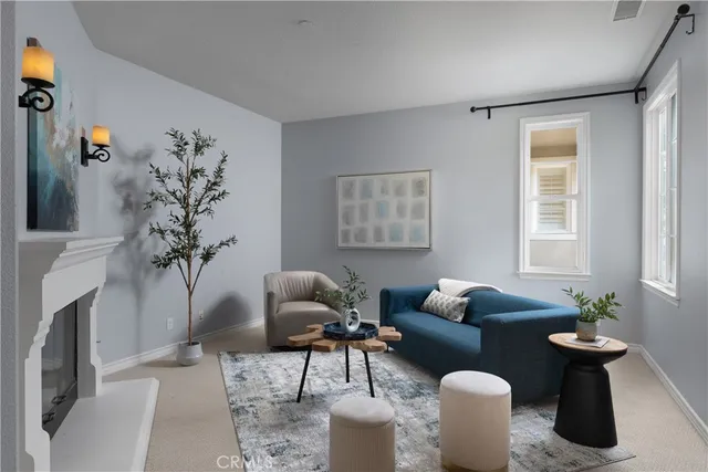 an aerial view of a house with a big yard and large trees