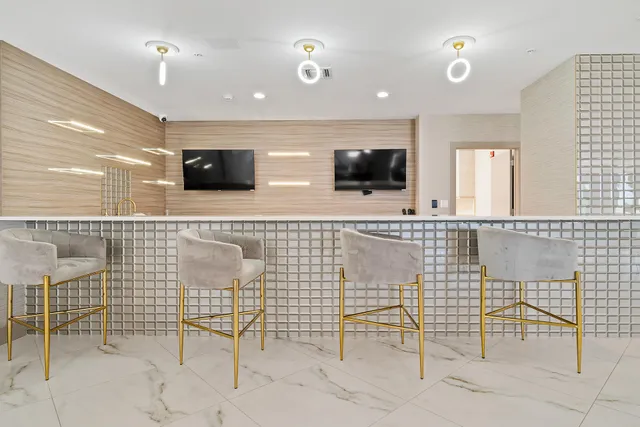 a view of a city with tall buildings in the background