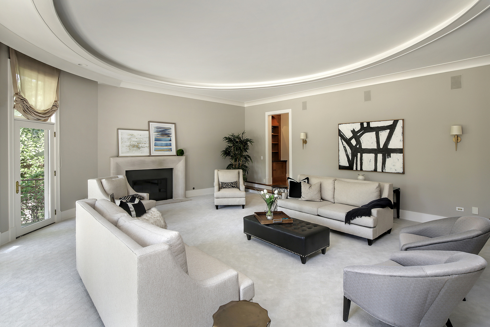 1115 Voltz Road Northbrook, IL 60062 - Photo 4 of 28 a living room with furniture and a fireplace