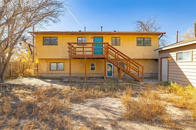 a view of a house with a patio