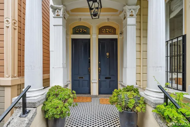 a view of a door of the house