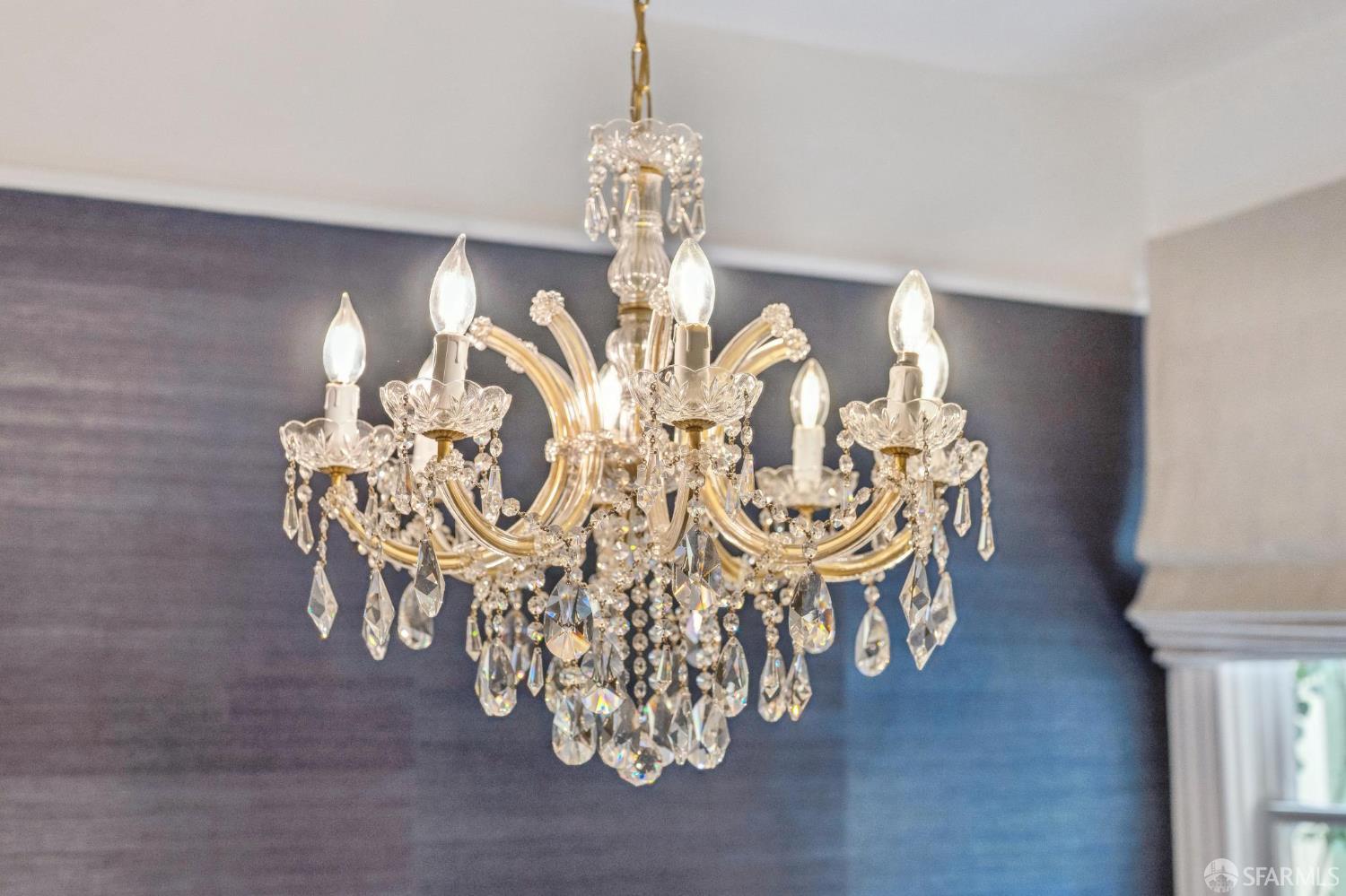 276 Page Street San Francisco, CA 94102 - Photo 11 of 25 a view of a dining room with furniture and chandelier