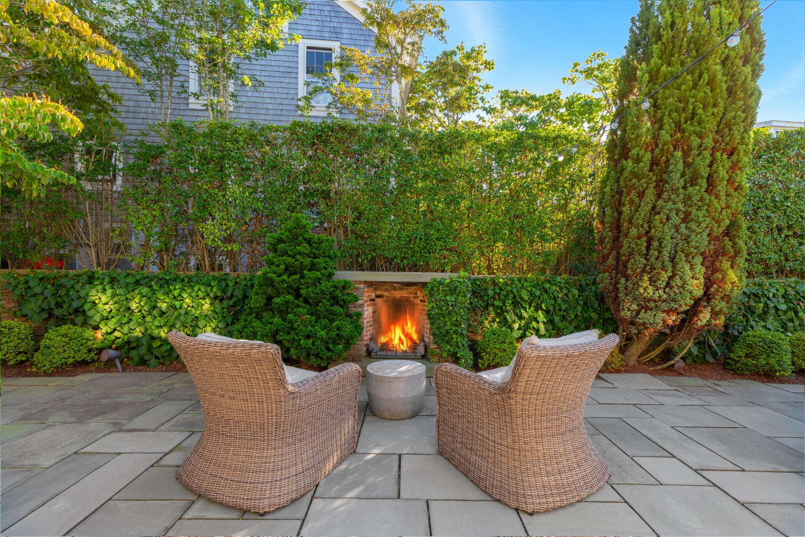 18 Mill Street Nantucket, MA 02554 - Photo 39 of 47 Outdoor Fireplace