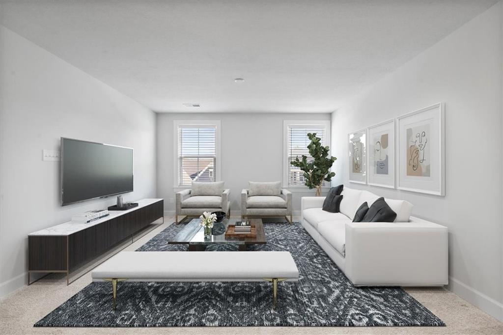 345 Crest Lane Mars, PA 16046 - Photo 30 of 42 a living room with furniture and a flat screen tv