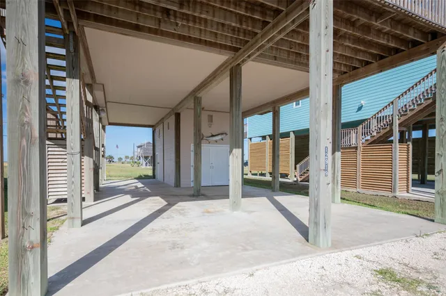 a view of house with outdoor space and trampoline