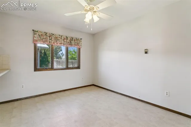 an empty room with a window