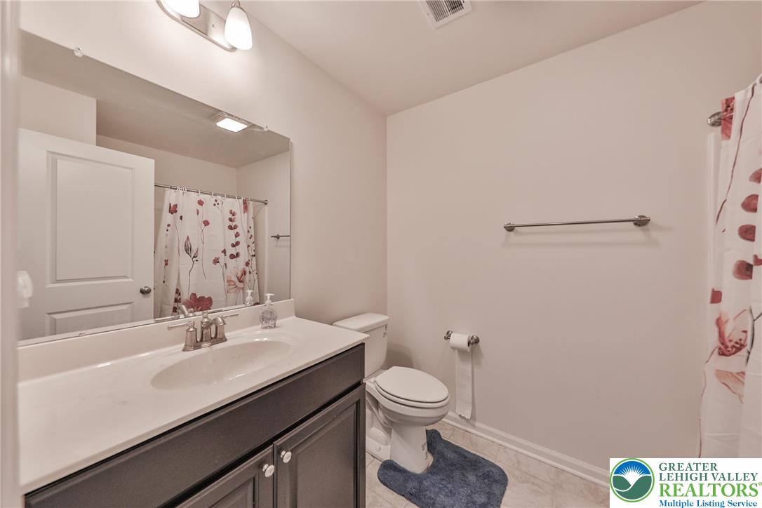 338 Abby Road Macungie, PA 18062 - Photo 33 of 40 a bathroom with a sink a toilet and shower