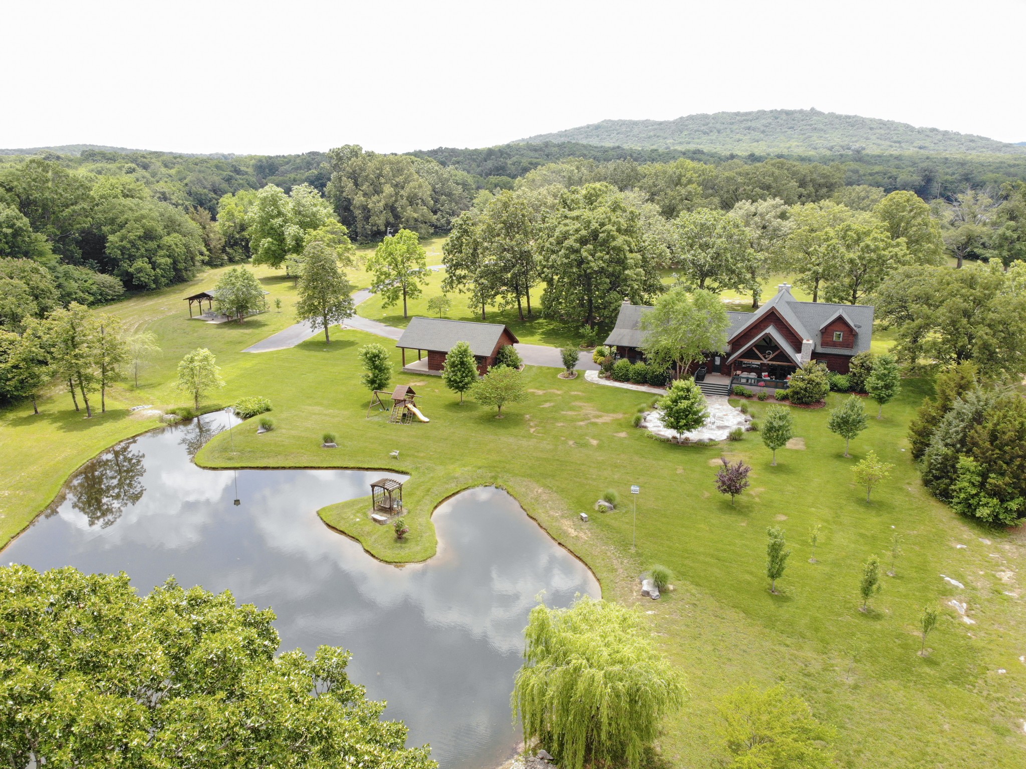 3210 Thompson Road Murfreesboro, TN 37128 - Photo 42 of 42 Aerial of backyard. Your own slice of heaven.