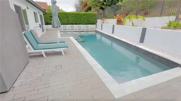 a view of an outdoor sitting area