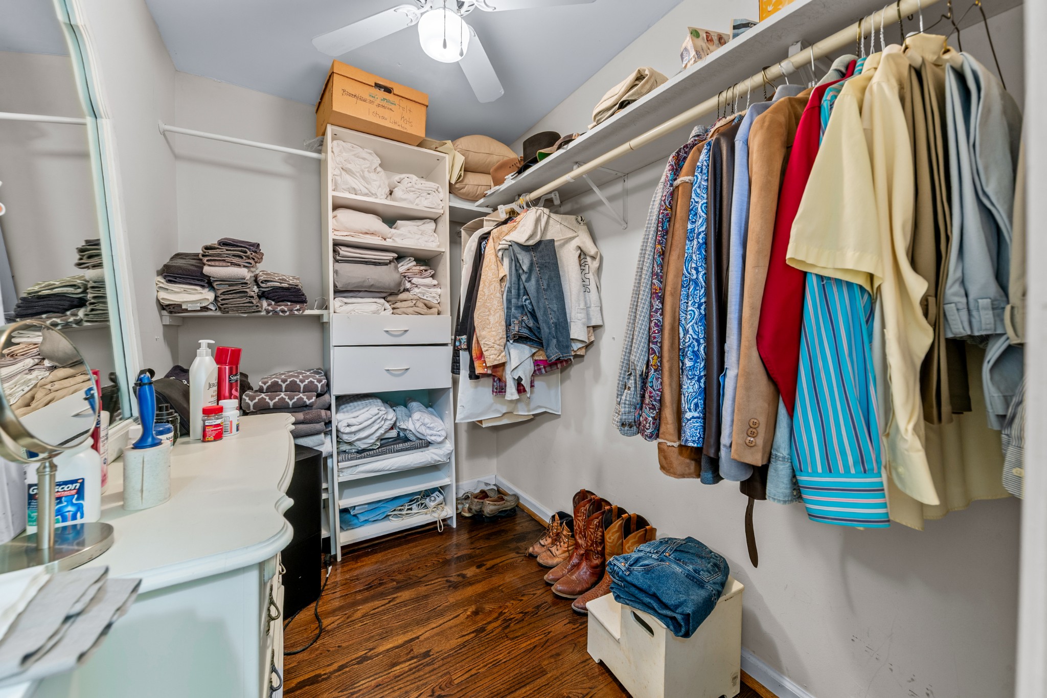 3580 Blue Creek Road Lynnville, TN 38472 - Photo 49 of 90 a view of walk in closet with clothes and shoes