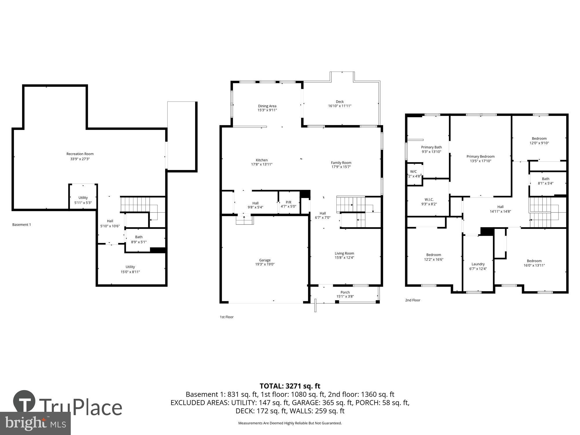 292 Colebrook Road Fredericksburg, VA 22405 - Photo 57 of 67 Spacious multi-level home layout blueprint.