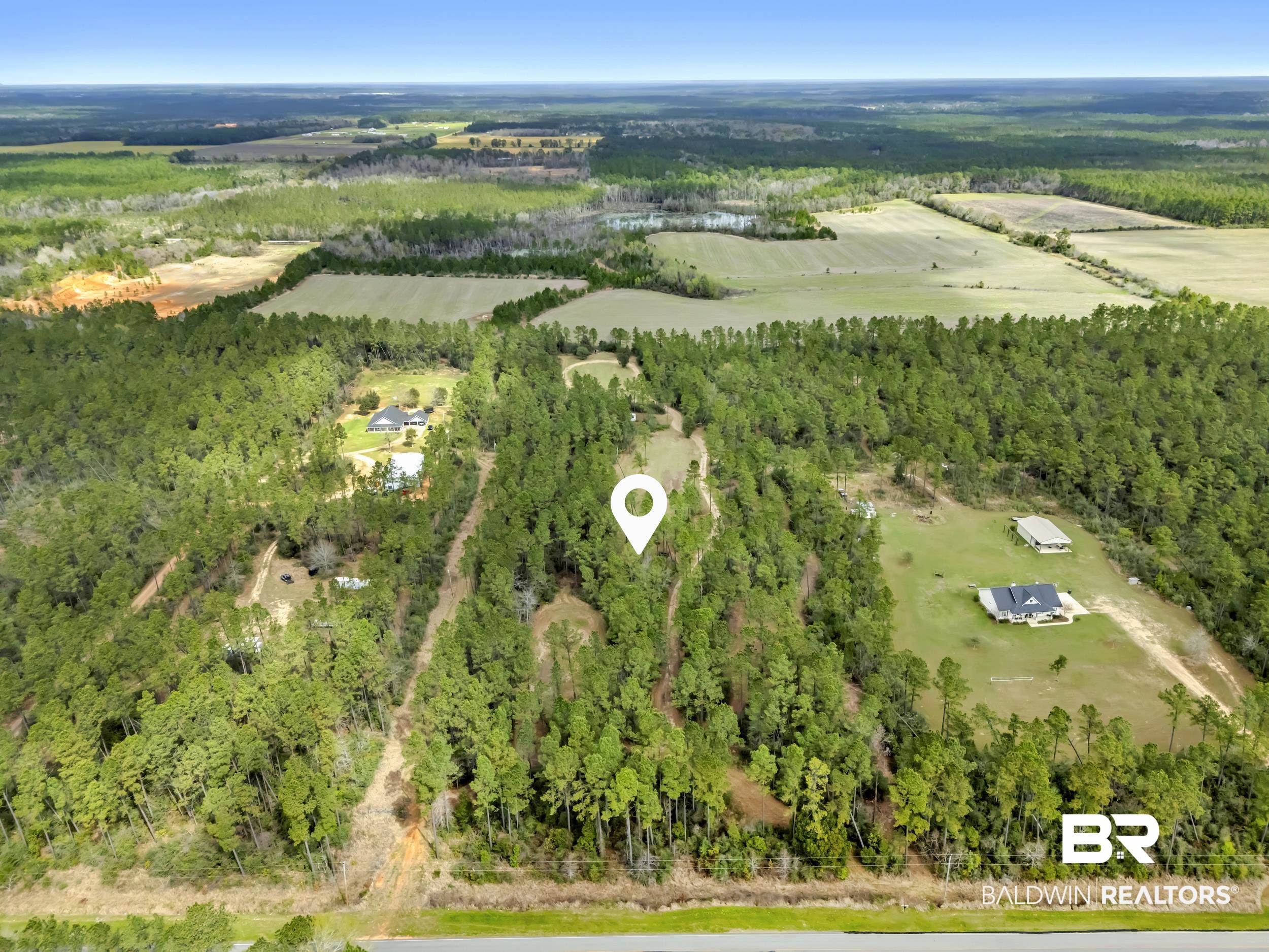 0 Gardner Road Elberta, AL 36530 - Photo 2 of 19 Bird's eye view of a heavily wooded area