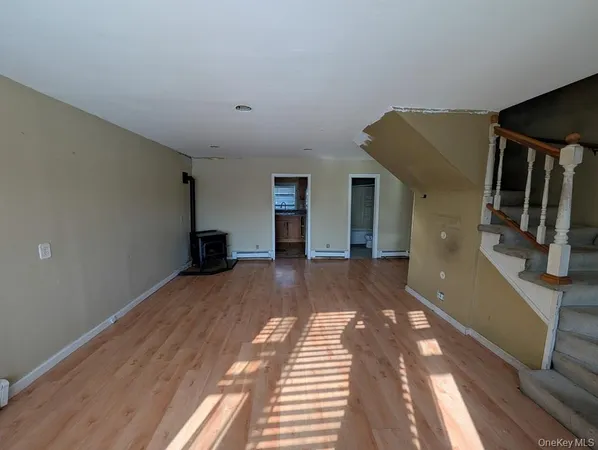 a view of a living room with a balcony
