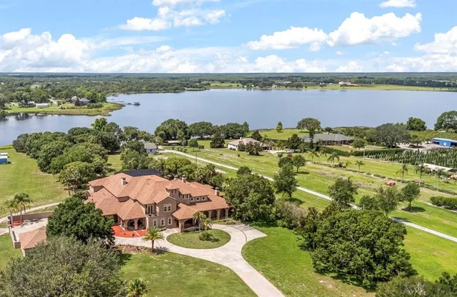 a view of a city with lake view