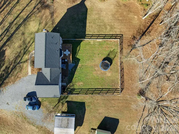 a bird view of a house