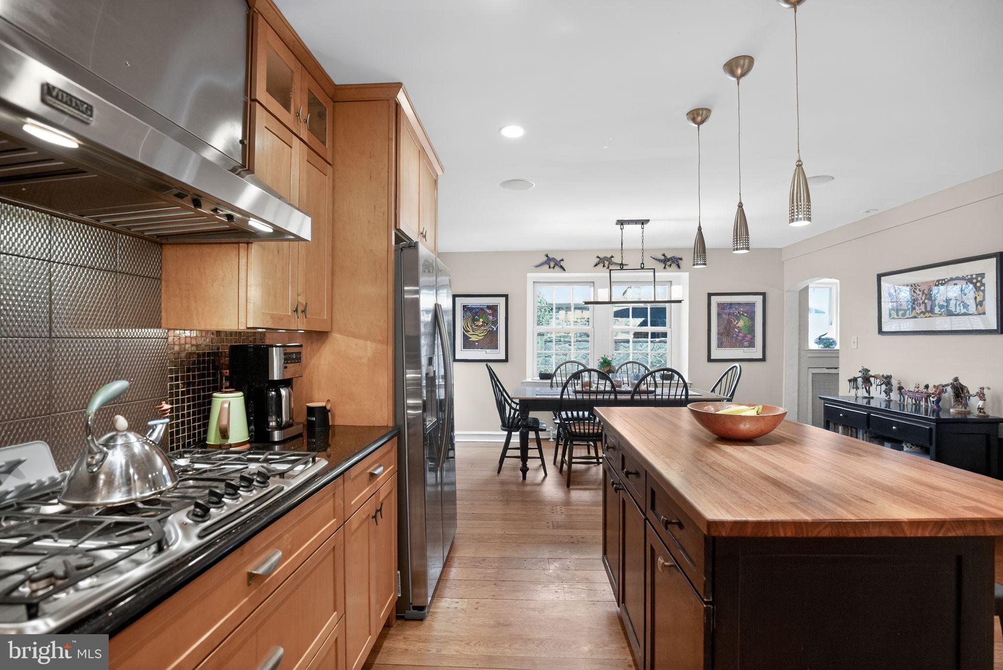 221 North Bent Road Wyncote, PA 19095 - Photo 14 of 42 Kitchen with hardwood floors