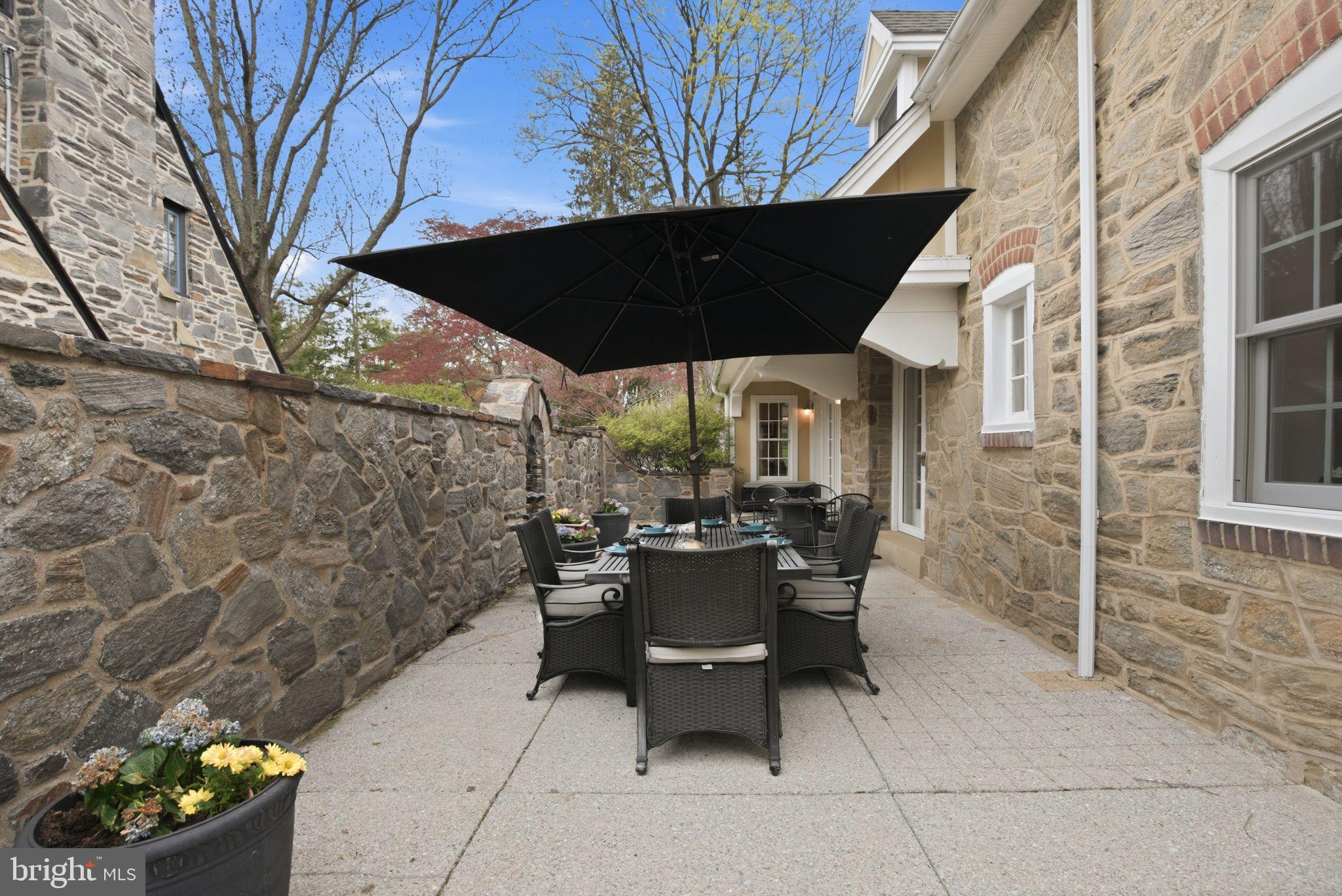 221 North Bent Road Wyncote, PA 19095 - Photo 37 of 42 Beautiful stone patio for outdoor dining.