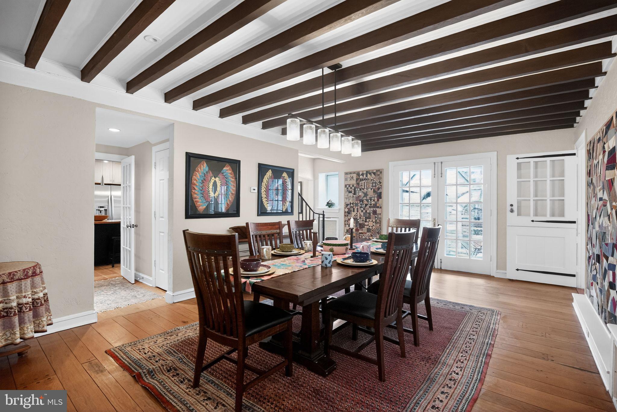 221 North Bent Road Wyncote, PA 19095 - Photo 9 of 42 Formal Dining Room with doors to patio