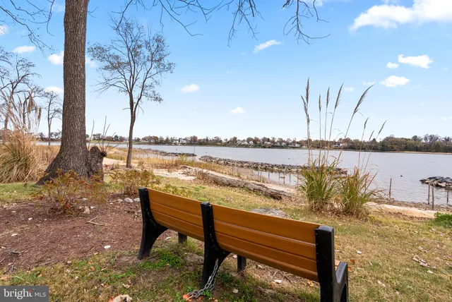 a view of a lake with outdoor space