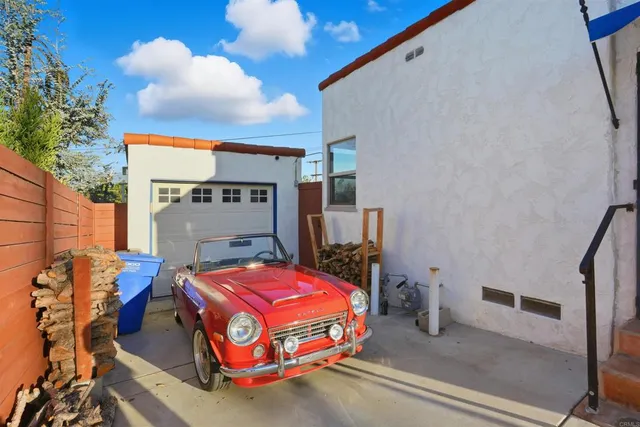 a car parked on the side of the road