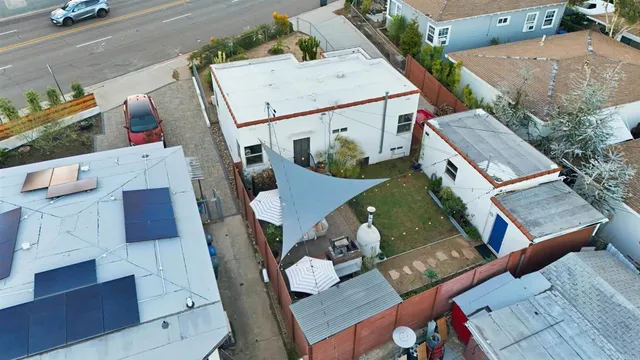 an aerial view of a city