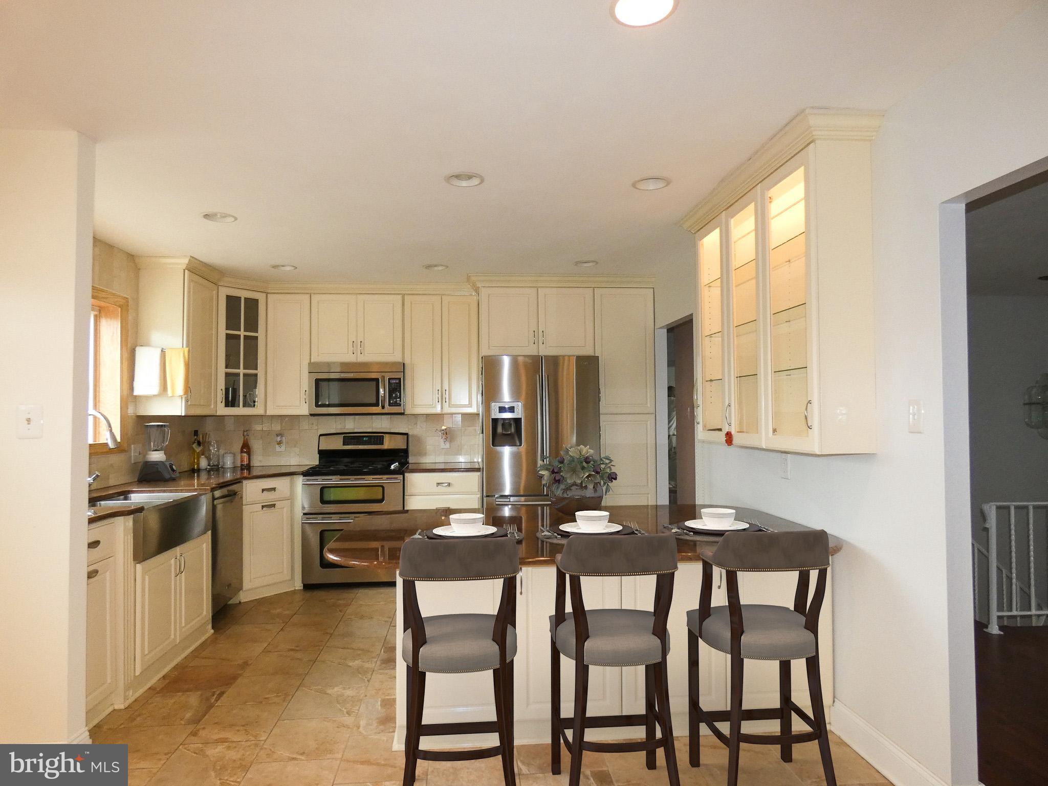 46 Lincoln Drive Laurel Springs, NJ 08021 - Photo 10 of 56 Kitchen with Island - Granite Counter Tops