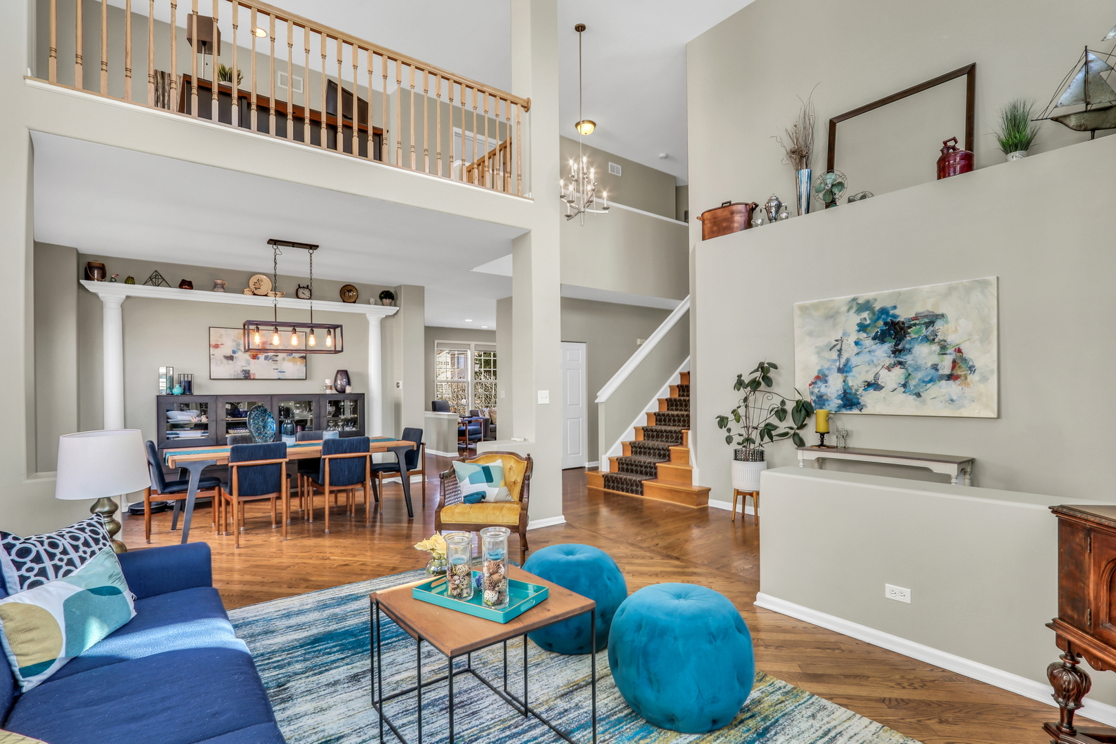 1135 Hadley Circle Gurnee, IL 60031 - Photo 7 of 60 a living room with furniture and wooden floor