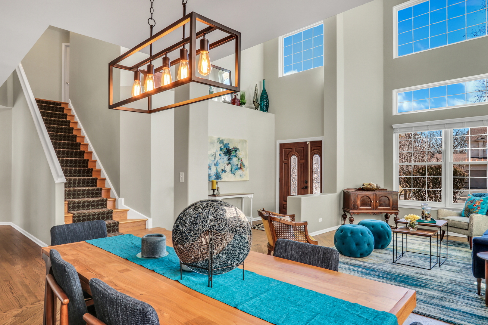 1135 Hadley Circle Gurnee, IL 60031 - Photo 10 of 60 a living room with furniture and a wooden floor