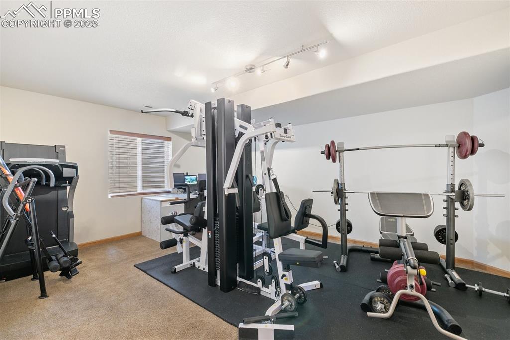 11960 Conestoga Trail South Elbert, CO 80106 - Photo 34 of 49 a view of a room with gym equipment