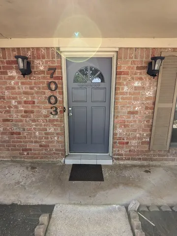 a view of entrance door of the house