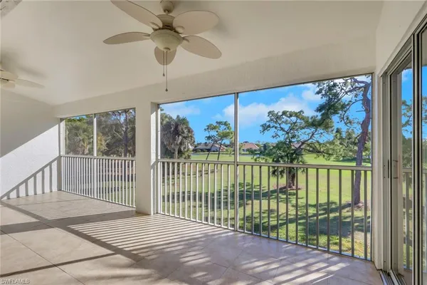 a view of a balcony
