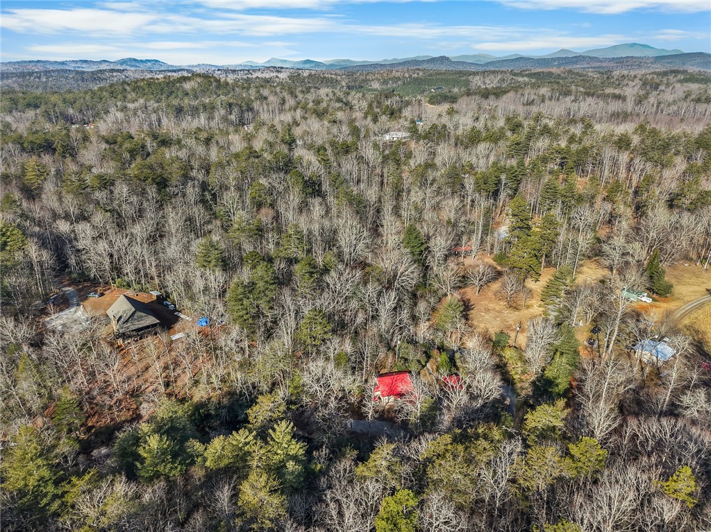 260 Hickory Ridge Mountain Rest, SC 29664 - Photo 38 of 39 This expansive aerial view showcases a lush, wooded landscape with distant mountains.