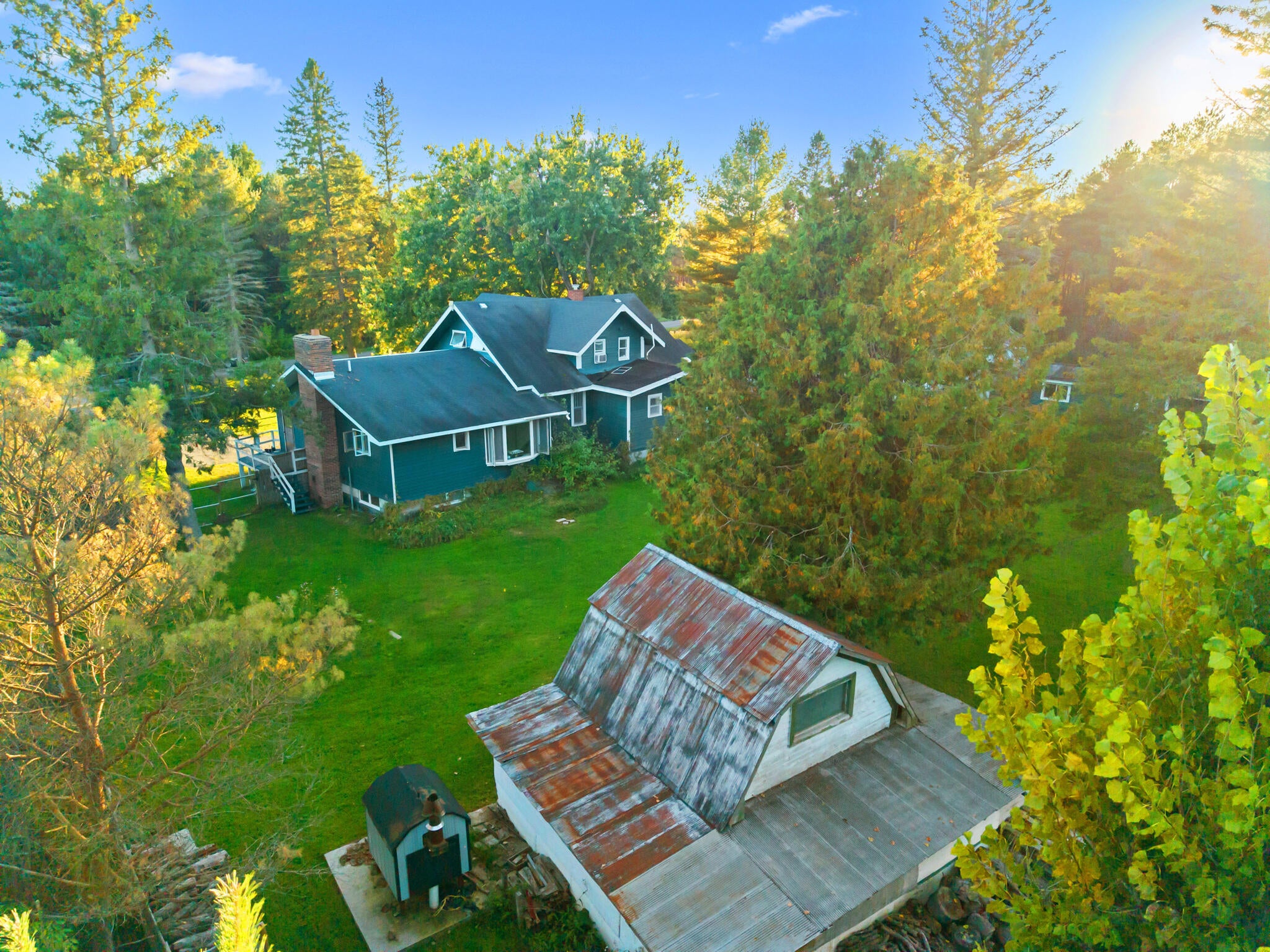 1645 Tait Road Harrisville, MI 48740 - Photo 32 of 42 Aerial house, Wood house