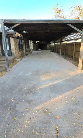 a view of car garage