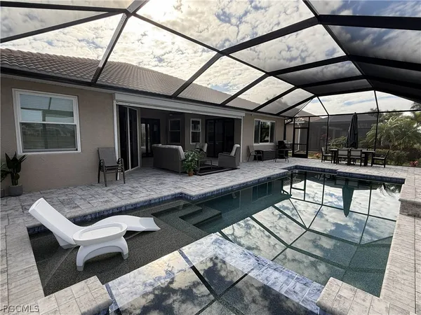 a outdoor space with patio lots of furniture