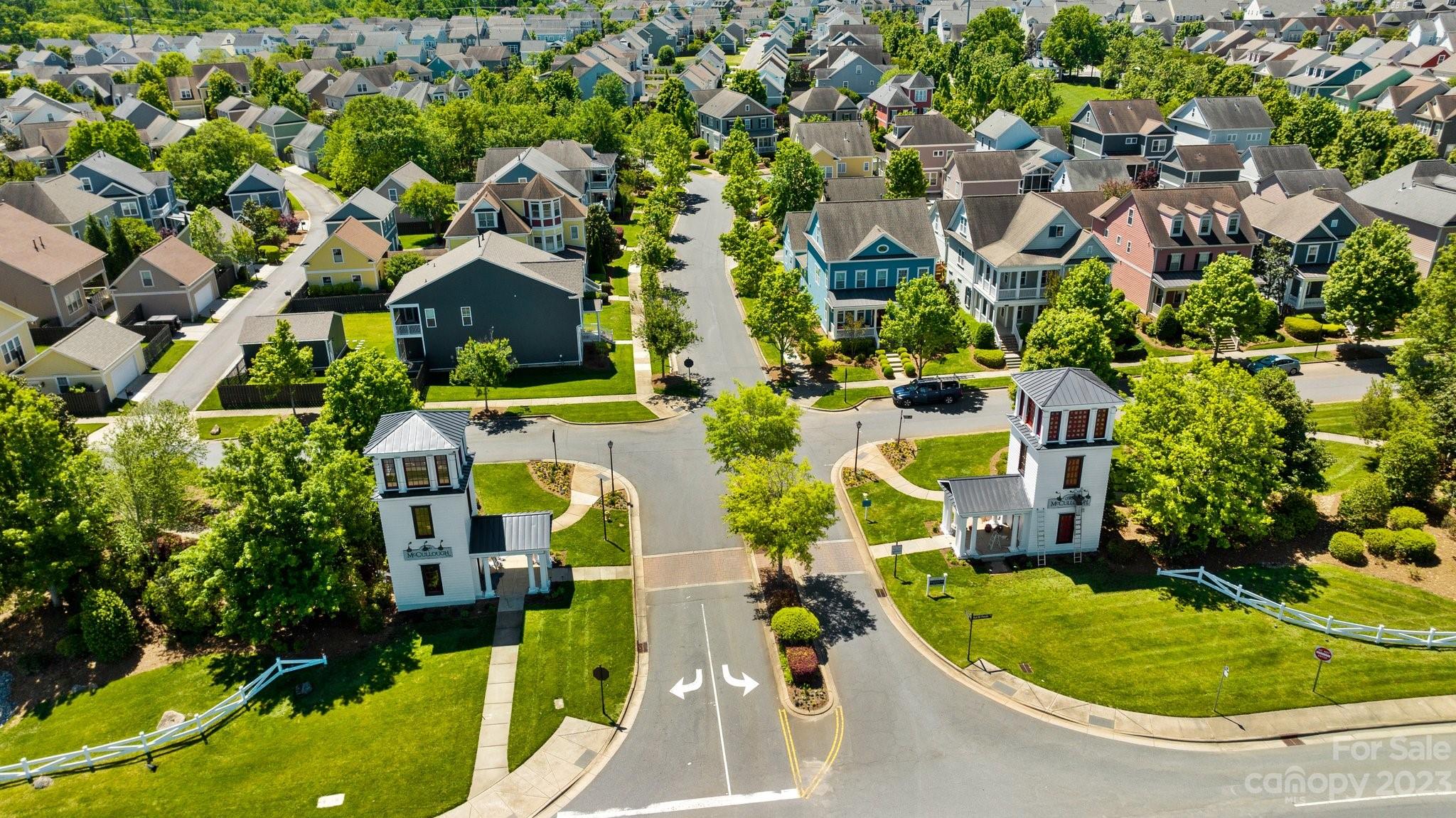 2017 Sugaree Commons Fort Mill, SC 29715 - Photo 43 of 48 an aerial view of residential houses with outdoor space and trees