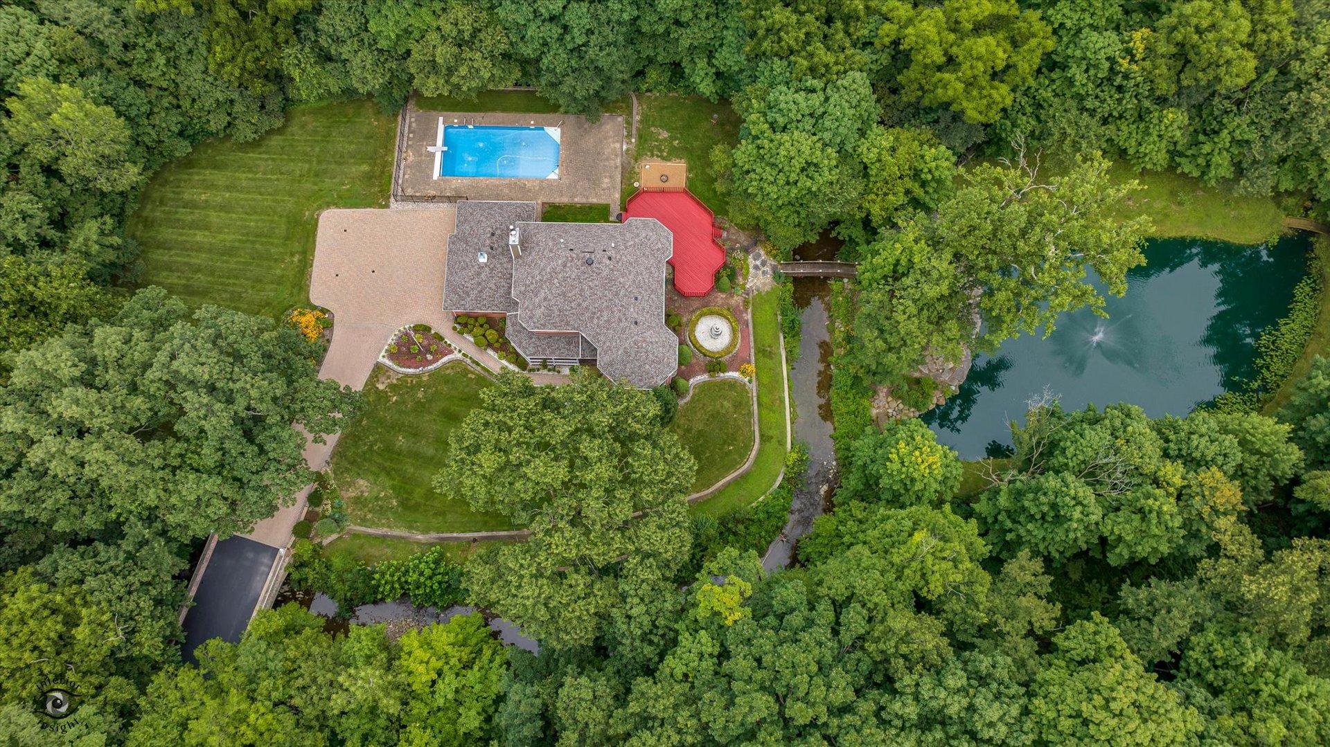 20841 Wolf Road Mokena, IL 60448 - Photo 4 of 40 an aerial view of a house with a yard and large trees
