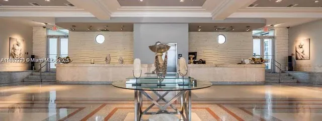 a view of kitchen with dining area